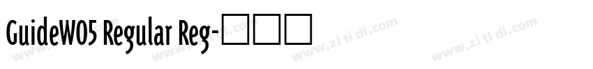 GuideW05 Regular Reg字体转换
